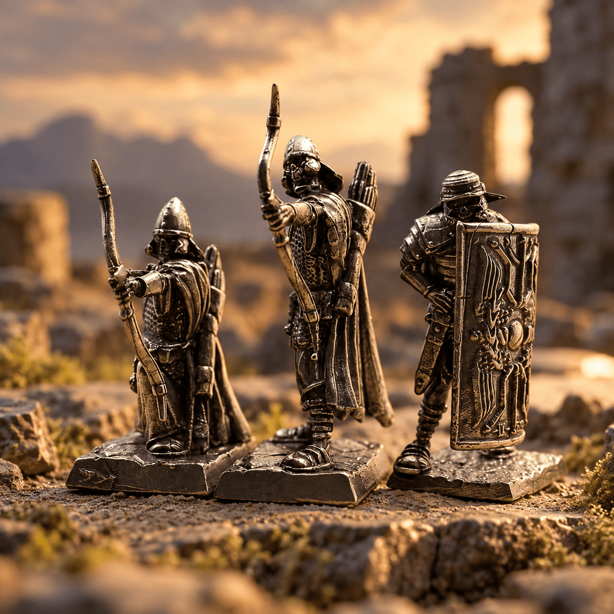 White Brass Miniature Figures - Little Relic Studio