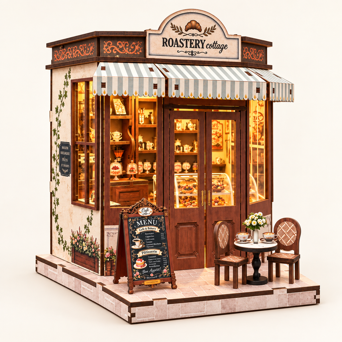 Roastery Cottage DIY Miniature Model Kit - 229 Pieces