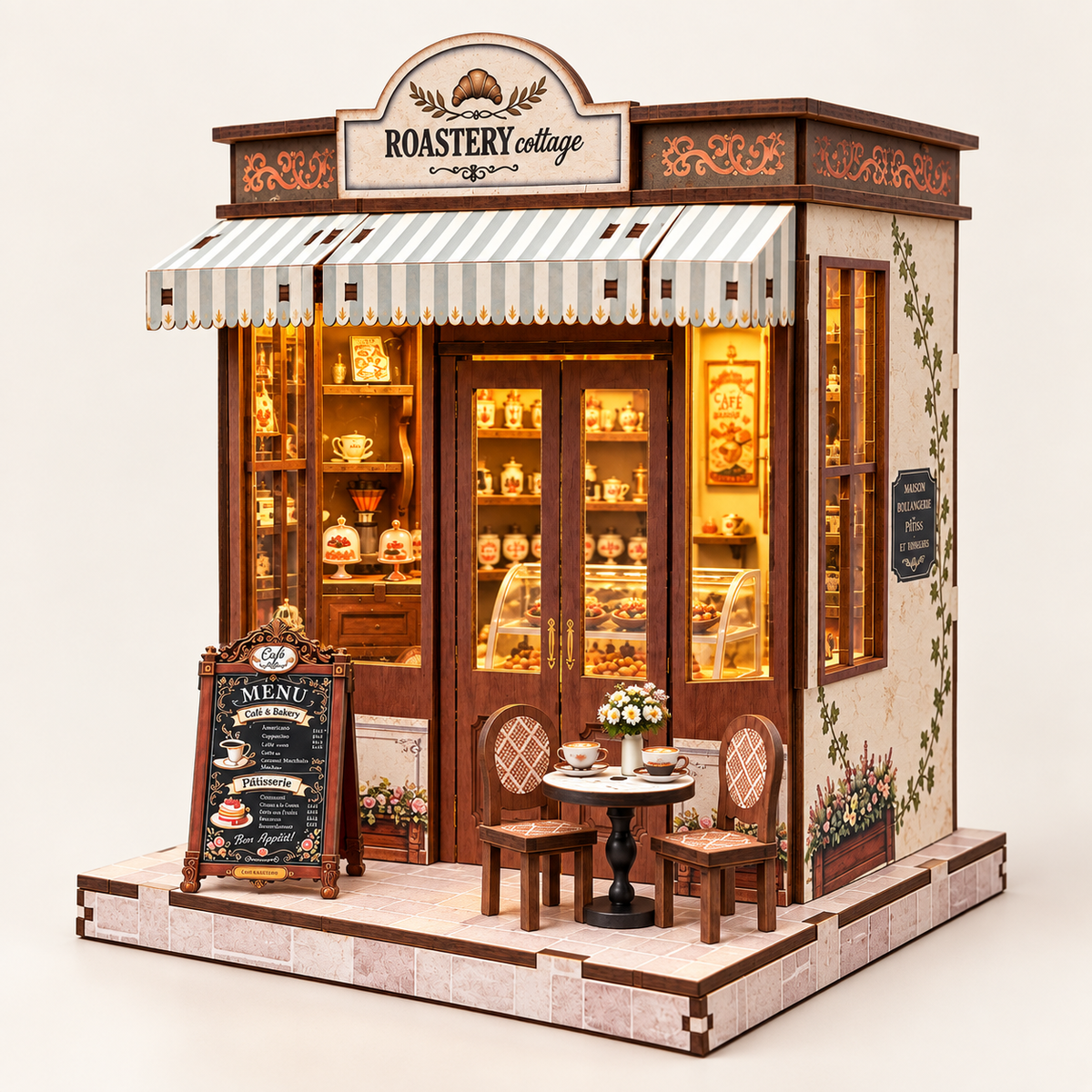 Roastery Cottage DIY Miniature Model Kit - 229 Pieces