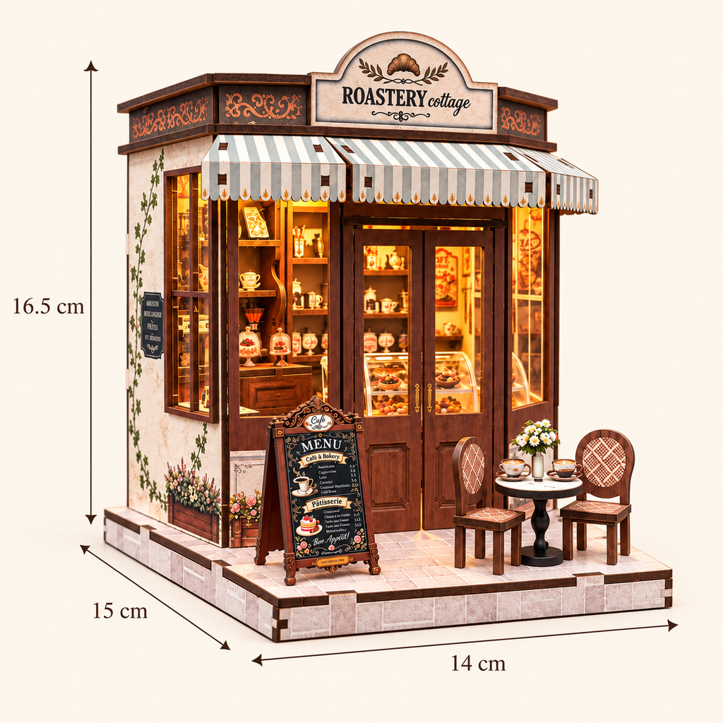 Roastery Cottage DIY Miniature Model Kit - 229 Pieces