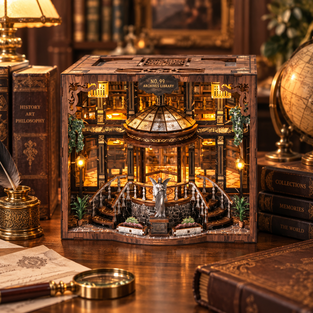 No.99 Archives Library DIY Miniature Model Kit