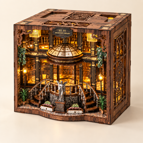No.99 Archives Library DIY Miniature Model Kit