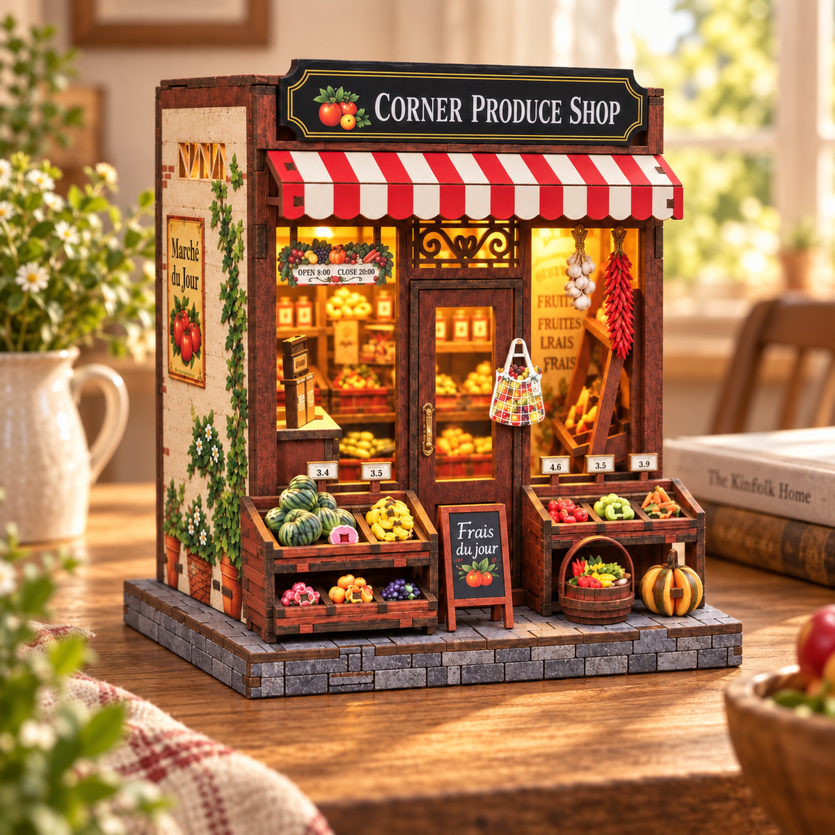 Corner Produce Shop DIY Miniature Model Kit