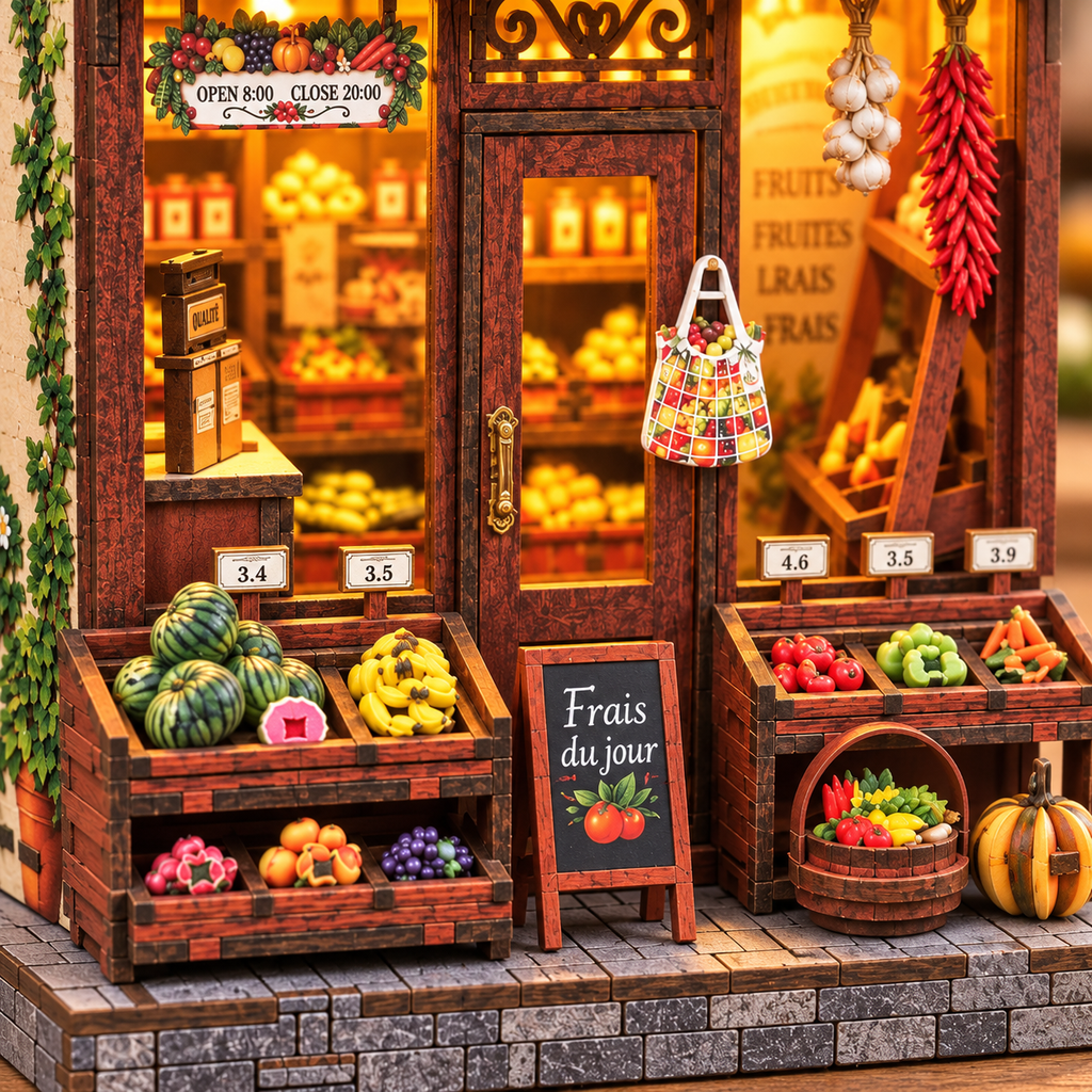Corner Produce Shop DIY Miniature Model Kit