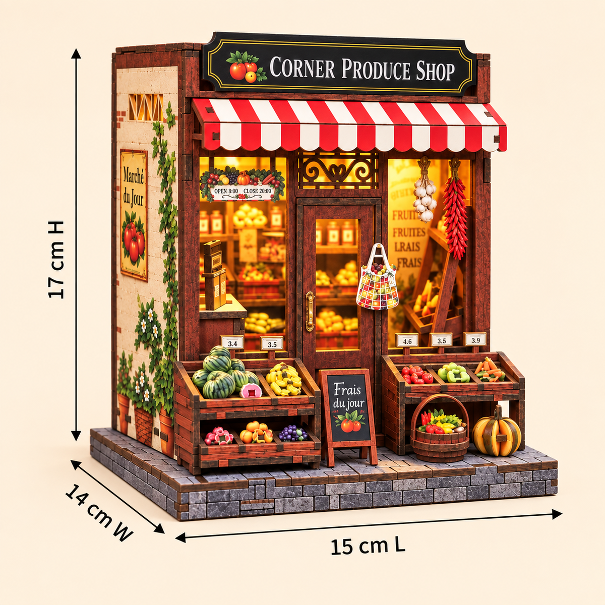 Corner Produce Shop DIY Miniature Model Kit