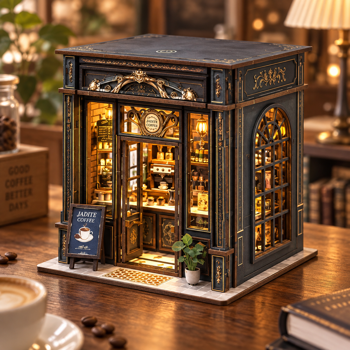 Jadeite Coffee House DIY Miniature Model Kit
