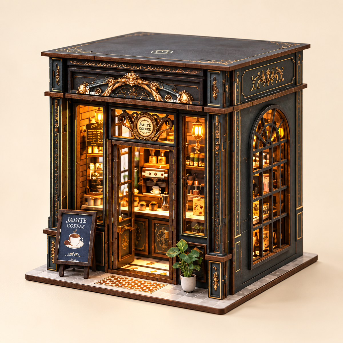 Jadeite Coffee House DIY Miniature Model Kit