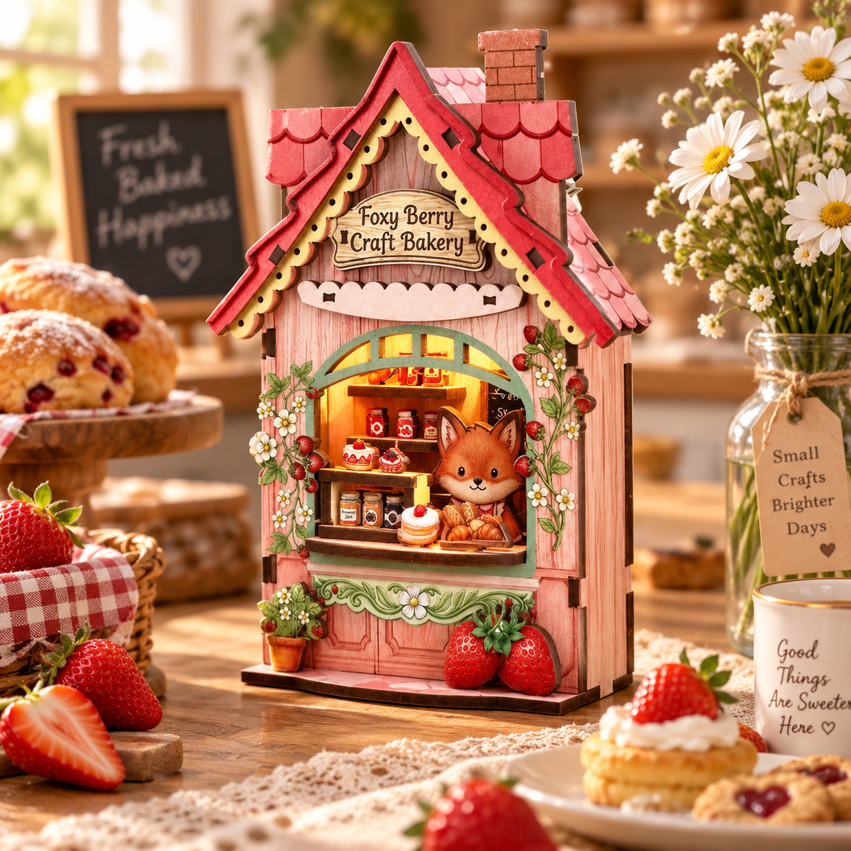 Foxy Berry Craft Bakery DIY Miniature Model Kit