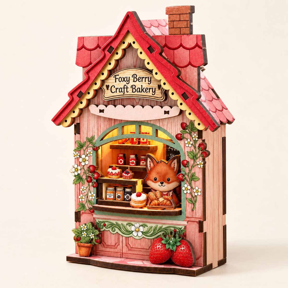 Foxy Berry Craft Bakery DIY Miniature Model Kit