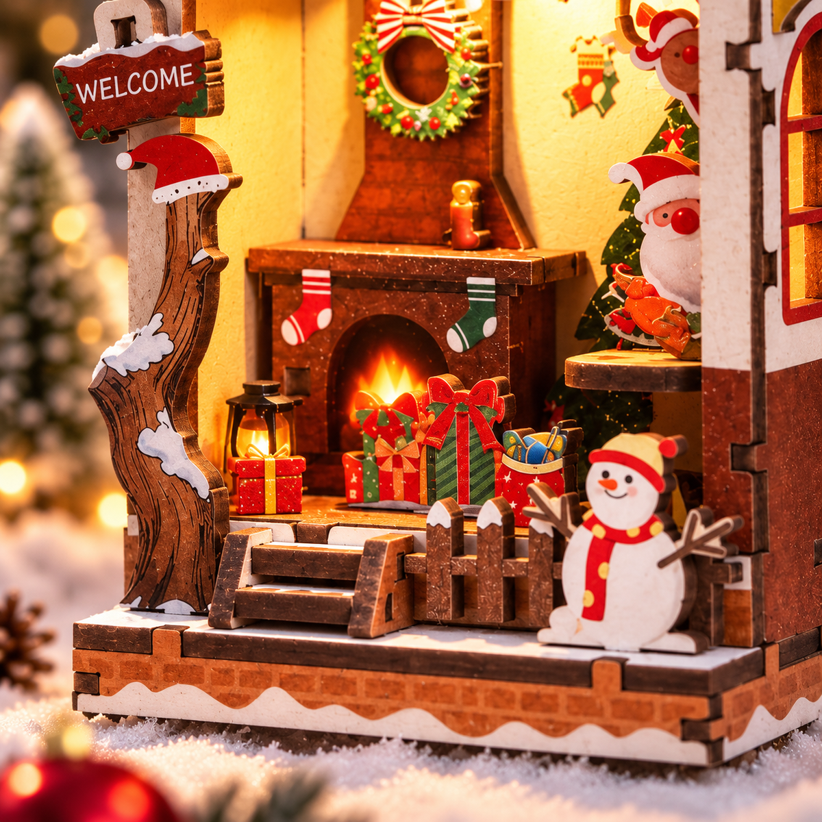 Christmas Snow Cottage DIY Miniature Model Kit