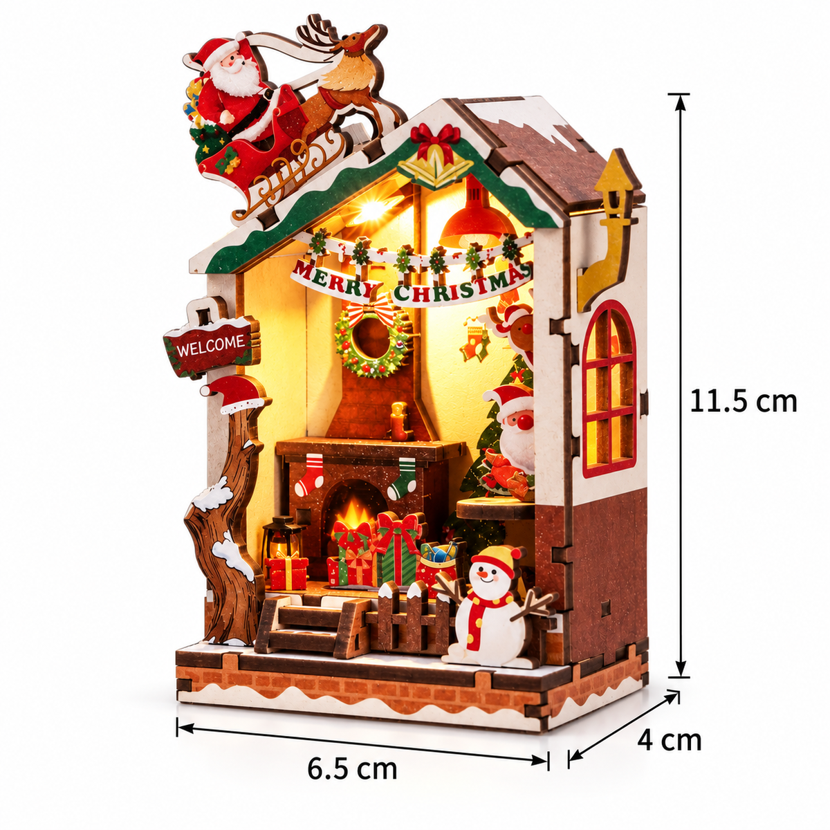 Christmas Snow Cottage DIY Miniature Model Kit