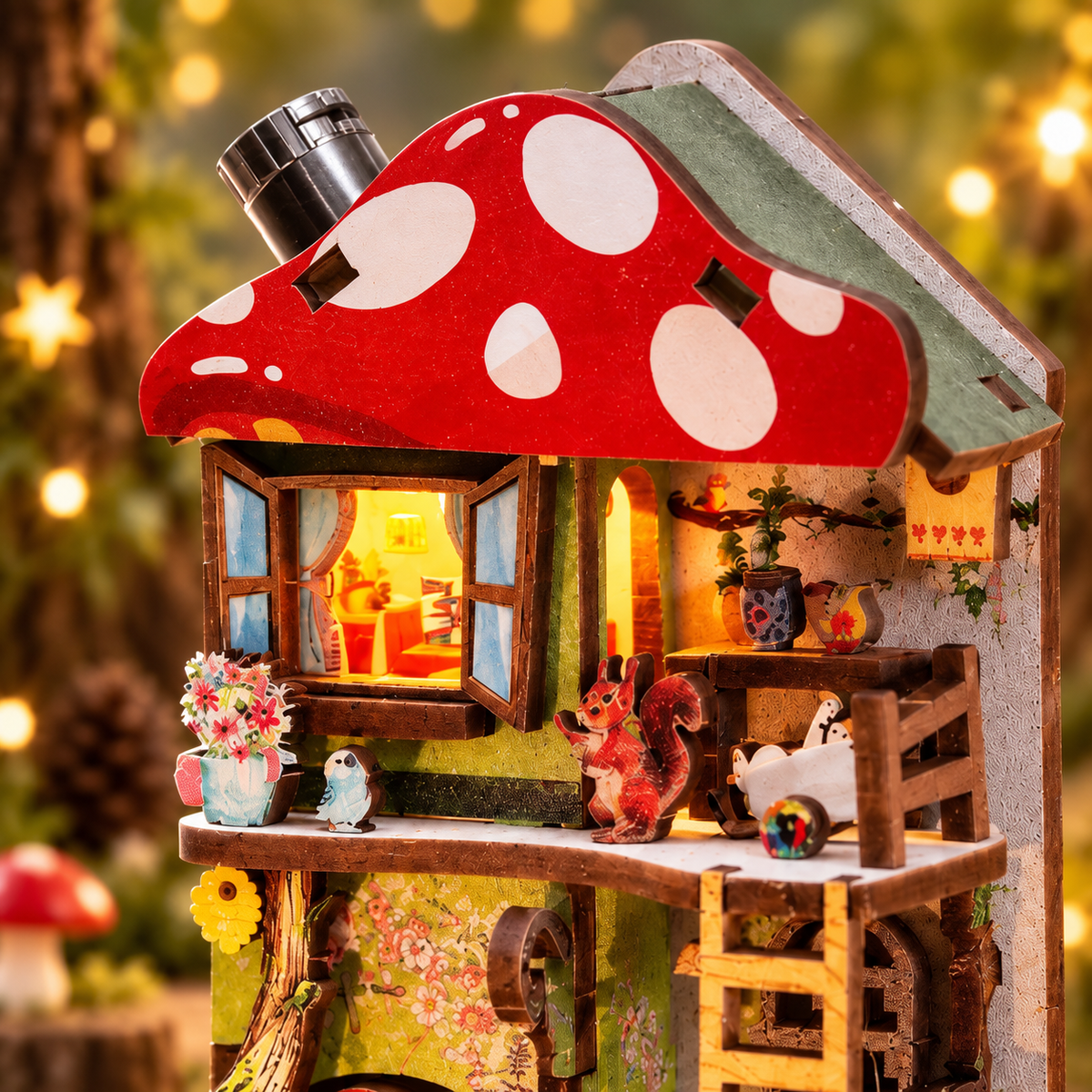 Forest Mushroom Cottage DIY Miniature Model Kit