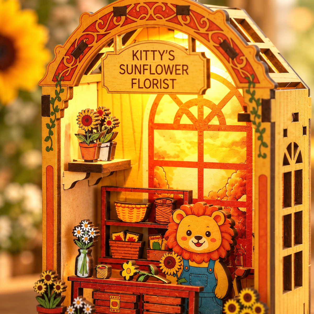 Kitty's Sunflower Florist DIY Miniature Model Kit
