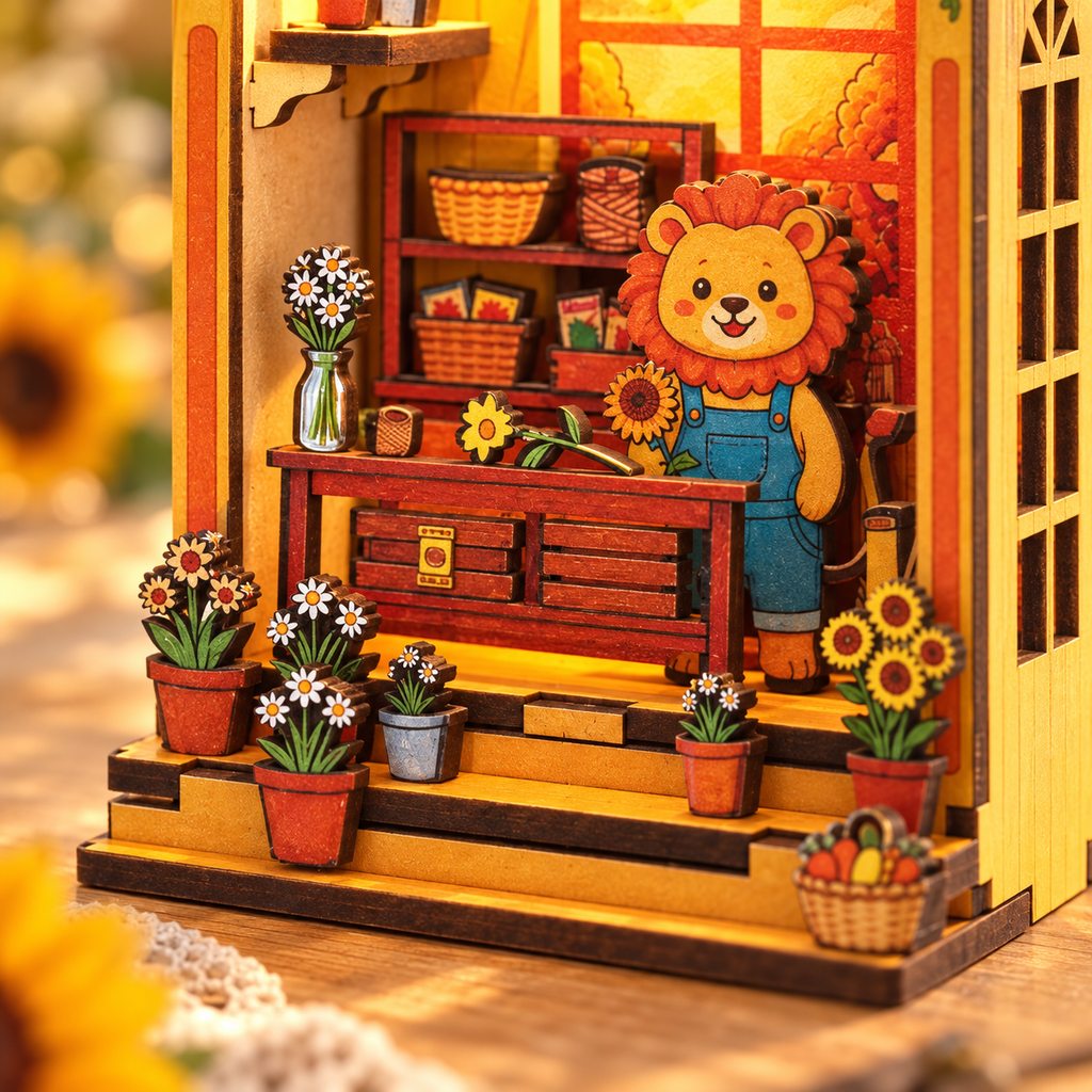 Kit de Modélisme Miniature DIY La Fleuriste Tournesol de Kitty
