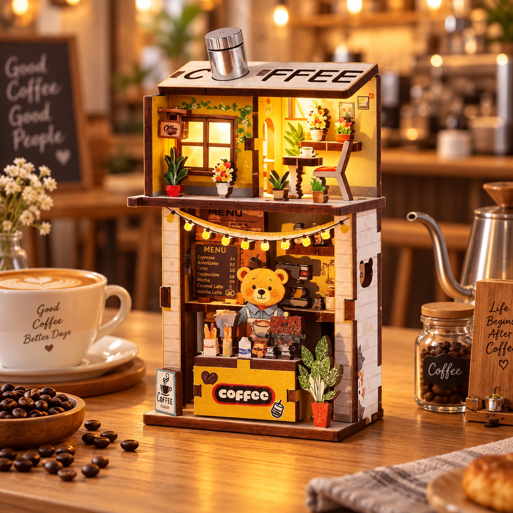 Cozy Bear Café DIY Miniature Model Kit