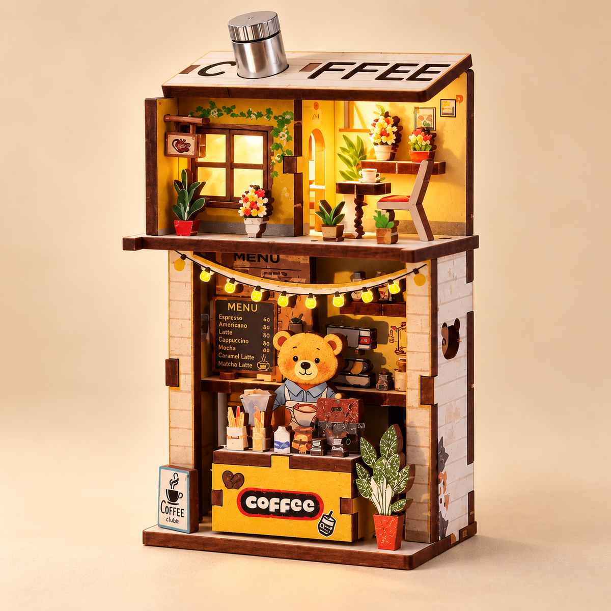 Cozy Bear Café DIY Miniature Model Kit