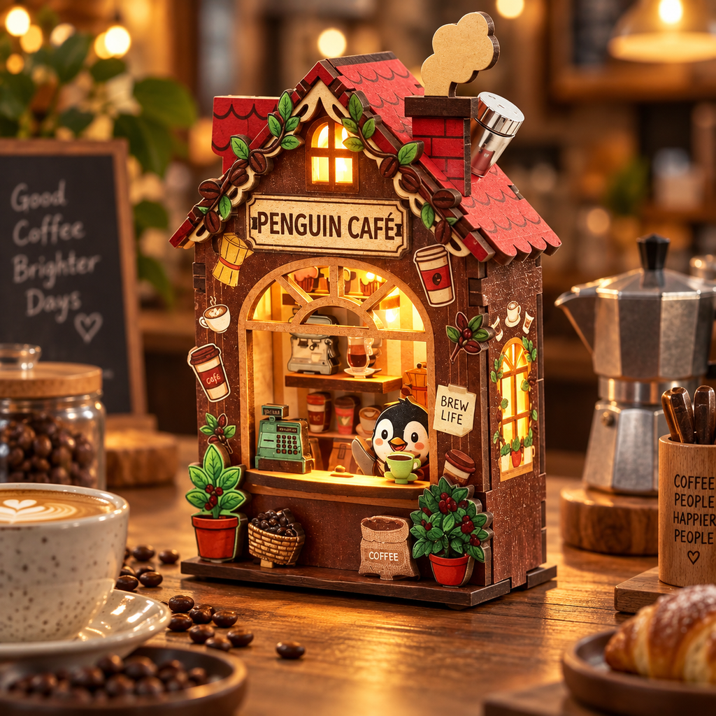 Penguin Café DIY Miniature Model Kit