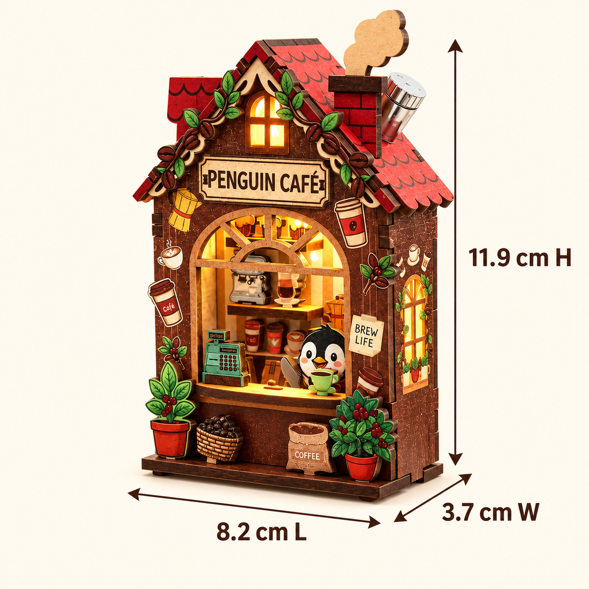 Penguin Café DIY Miniature Model Kit