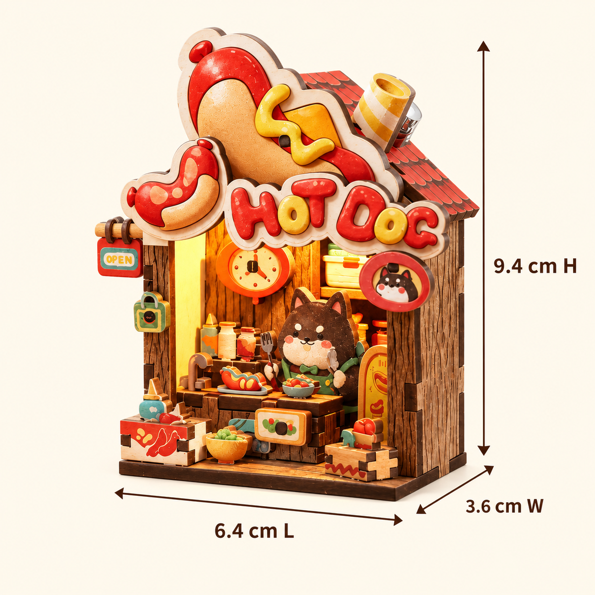Hot Dog Shop DIY Miniature Model Kit