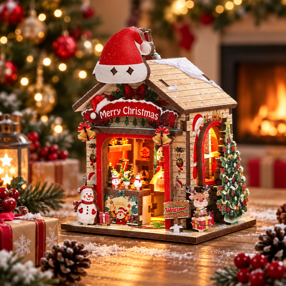 Christmas Treasure House DIY Miniature Model Kit