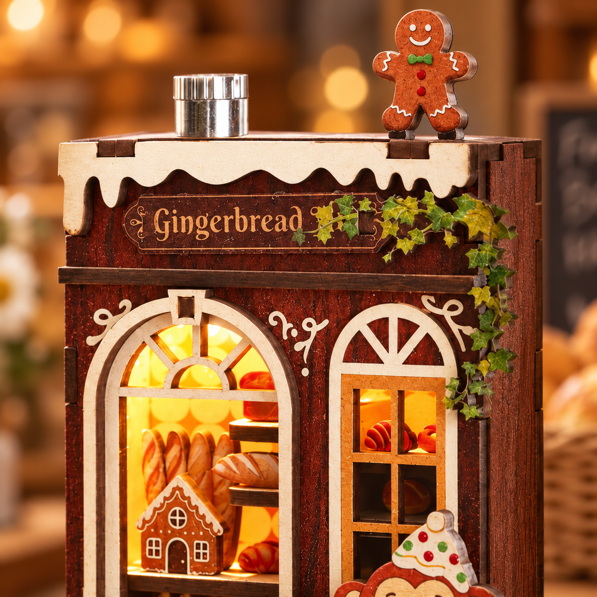 Gingerbread Monkey Bakery DIY Miniature Model Kit