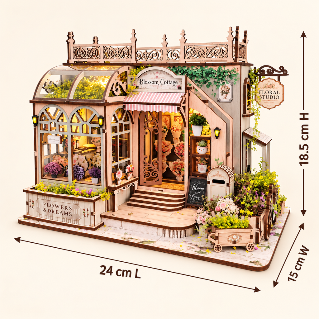 Blossom Cottage DIY Miniature Model Kit