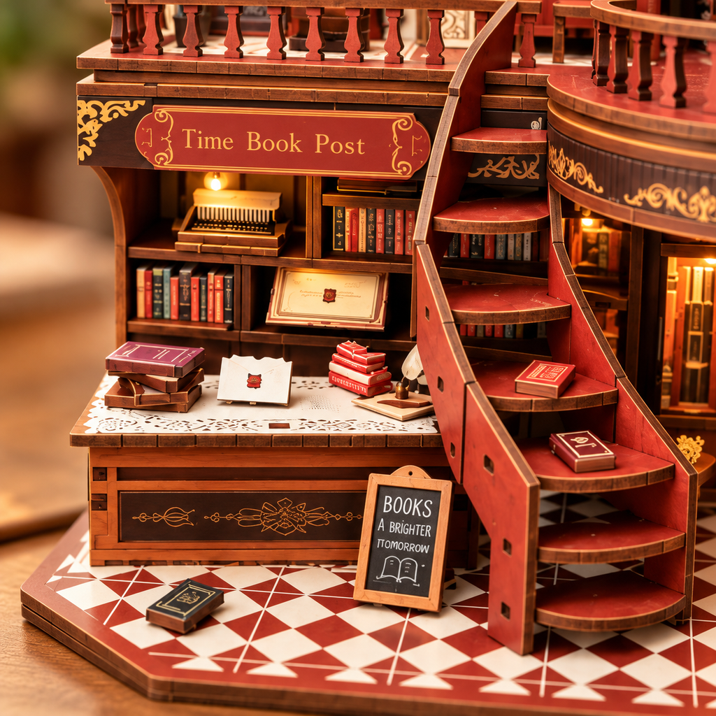 Time Book Post DIY Miniature Model Kit