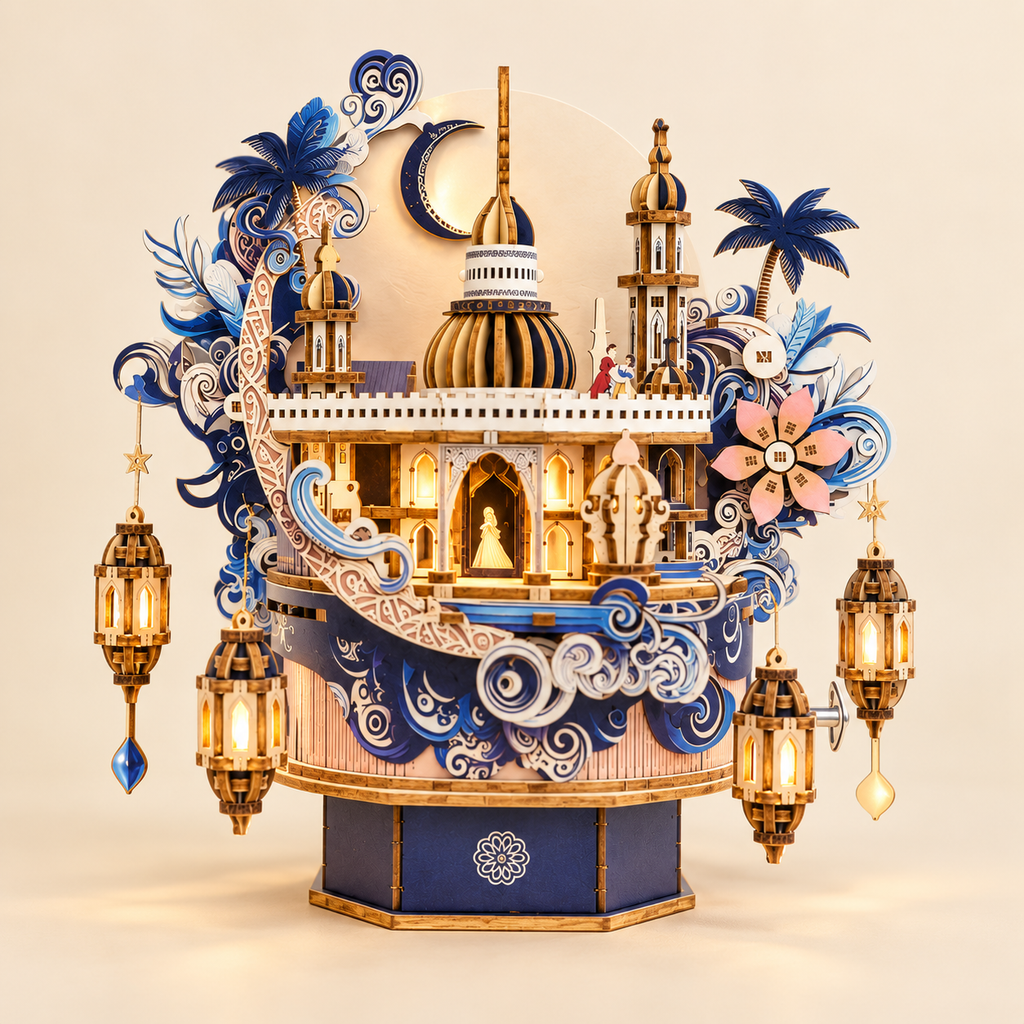 Dream Castle Music Box DIY Miniature Model Kit