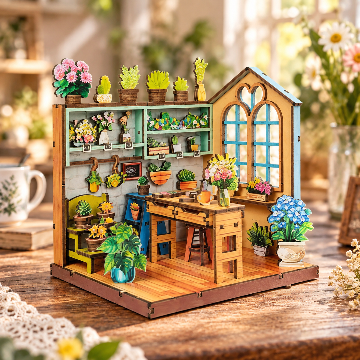 Corner of the Flower Shop DIY Miniature Model Kit