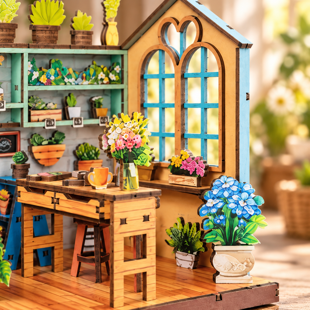 Corner of the Flower Shop DIY Miniature Model Kit