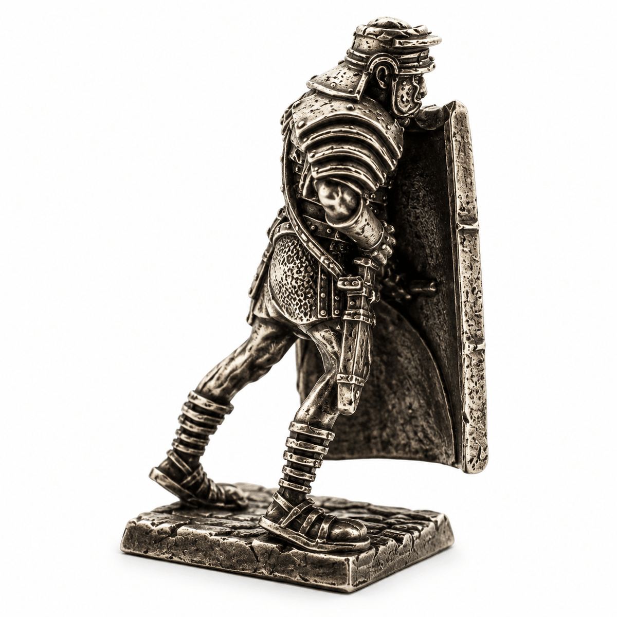 Archers & Shield Warrior – Set of 3 White Brass Miniatures
