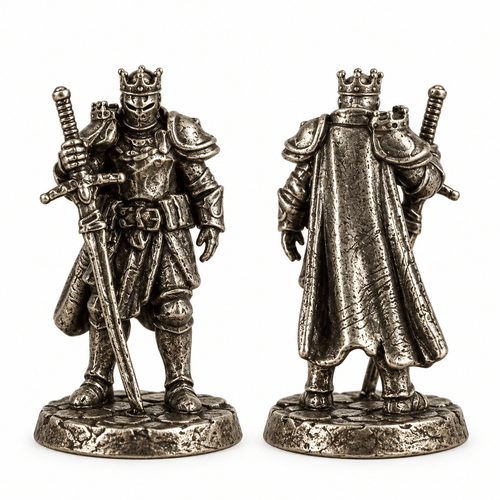 Armoured Fantasy Warriors – Set of 11 White Brass Miniatures