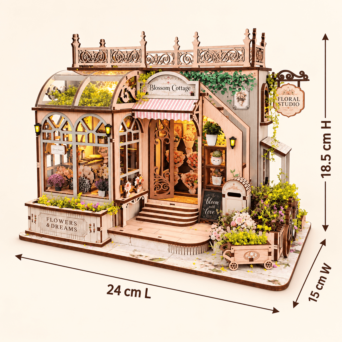 Blossom Cottage DIY Miniature Model Kit