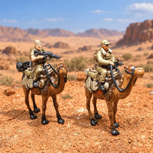 Camel-Mounted Soldiers – Set of 2 Miniature Figures