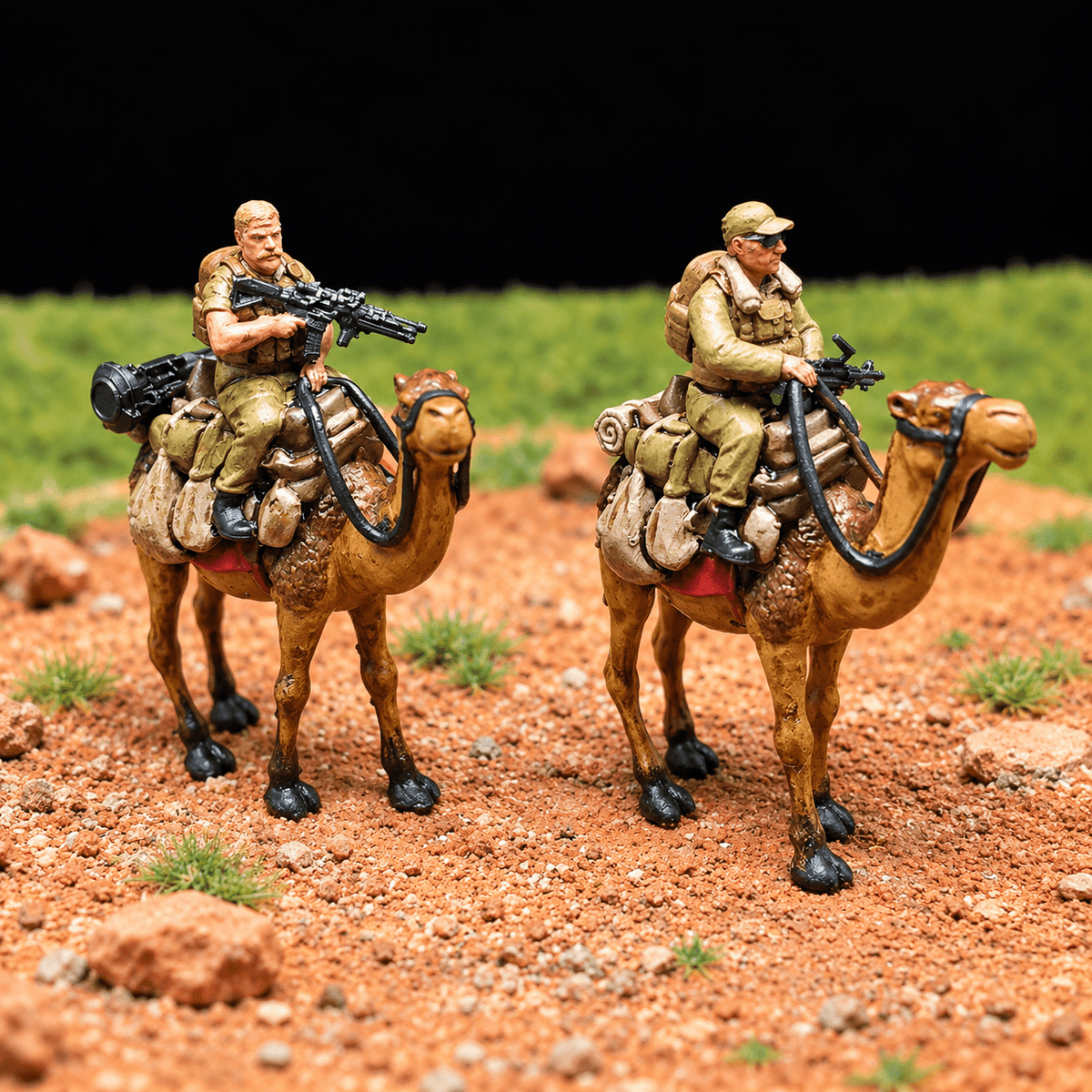 Camel-Mounted Soldiers – Set of 2 Miniature Figures