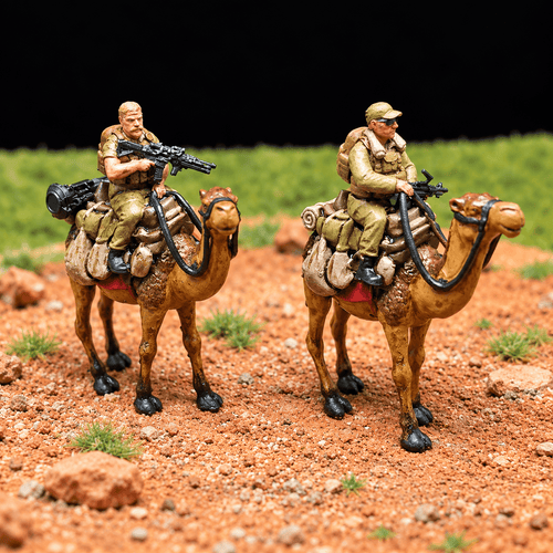 Camel-Mounted Soldiers – Set of 2 Miniature Figures