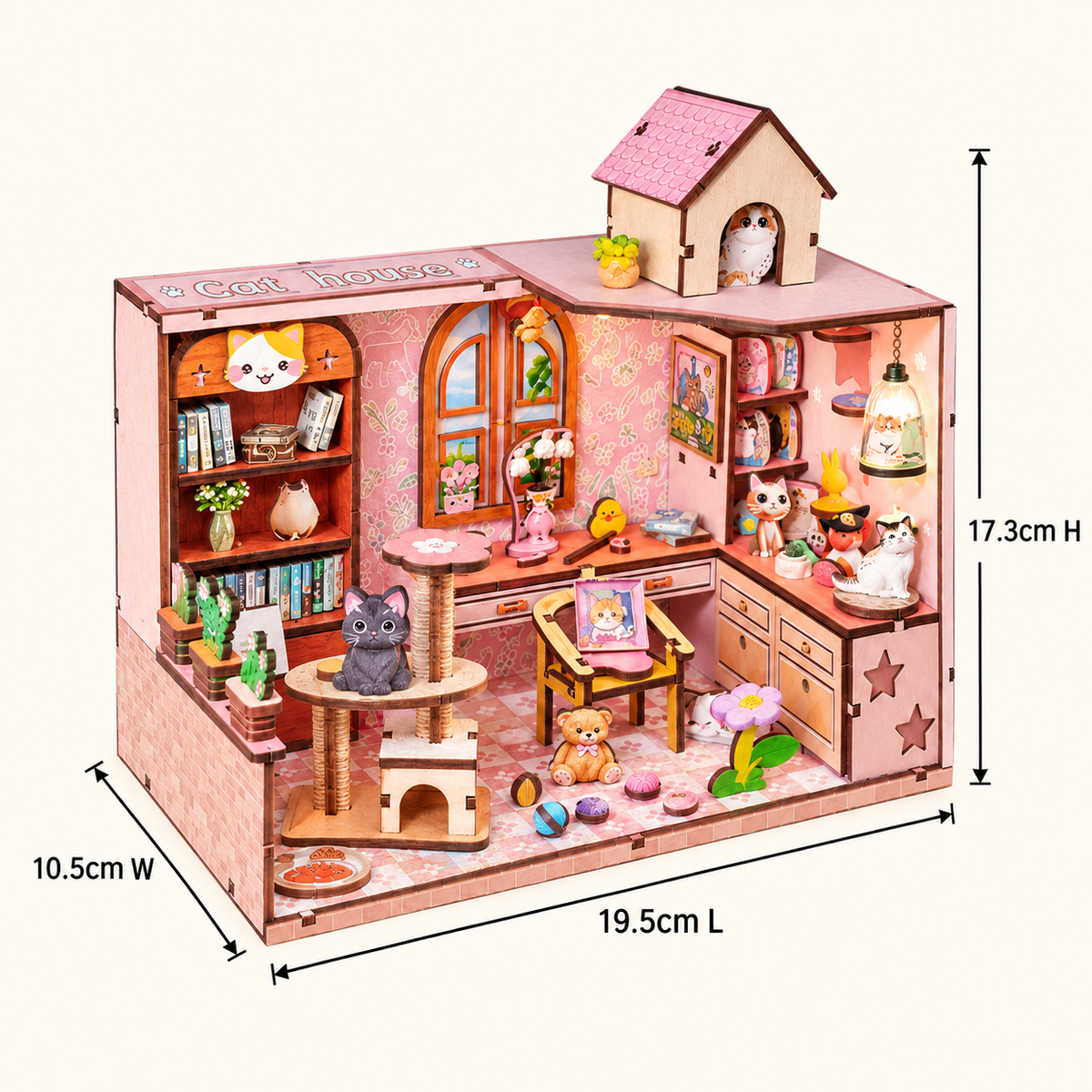 Cat's Cozy Cottage DIY Miniature Model Kit