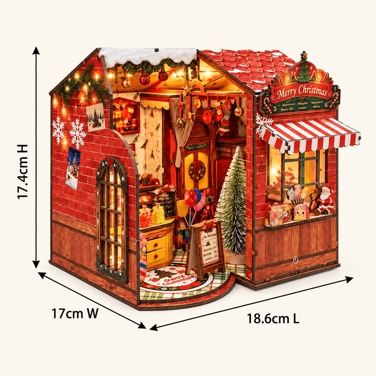 Christmas Candy House DIY Miniature Model Kit