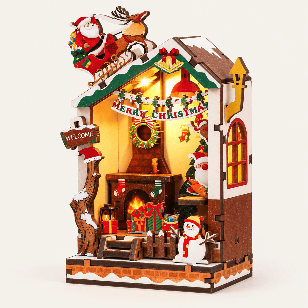 Christmas Snow Cottage DIY Miniature Model Kit