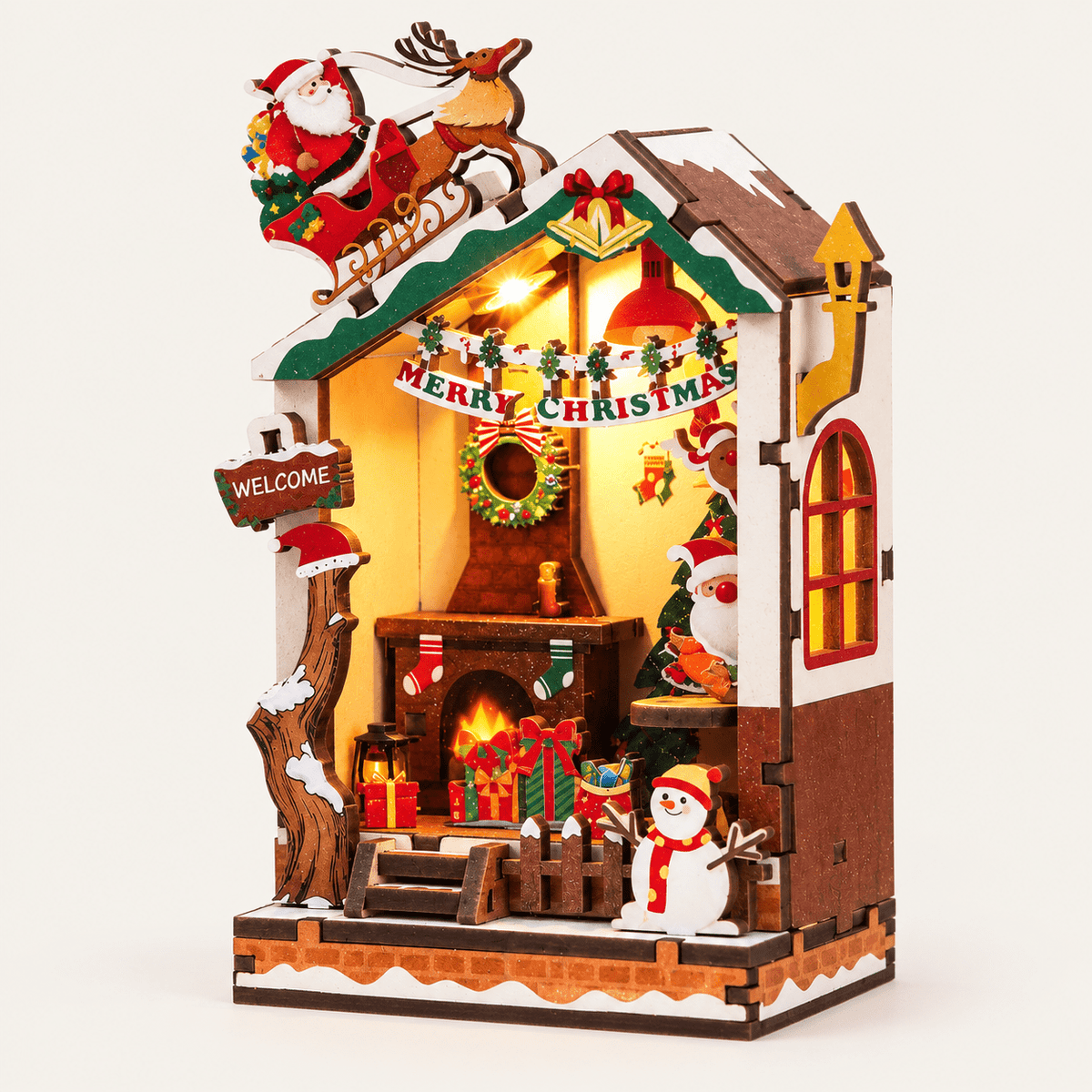 Christmas Snow Cottage DIY Miniature Model Kit