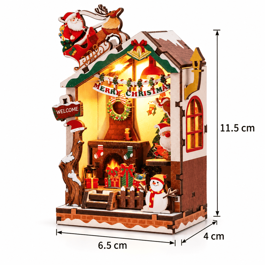 Christmas Snow Cottage DIY Miniature Model Kit