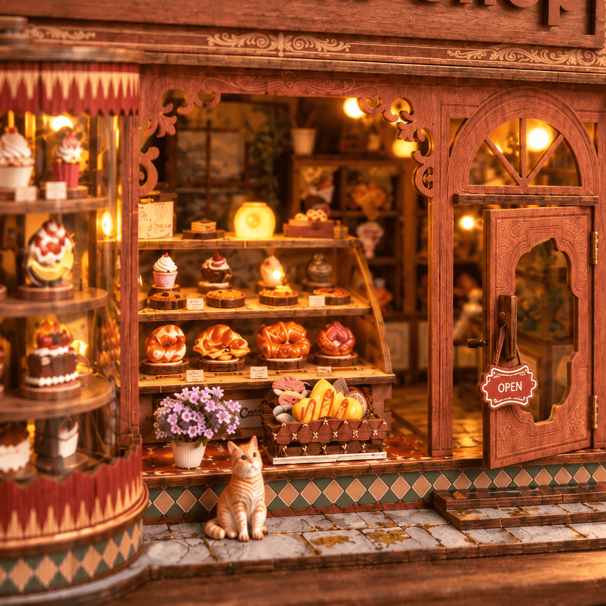 Corner Croissant Bread Shop DIY Miniature Model Kit