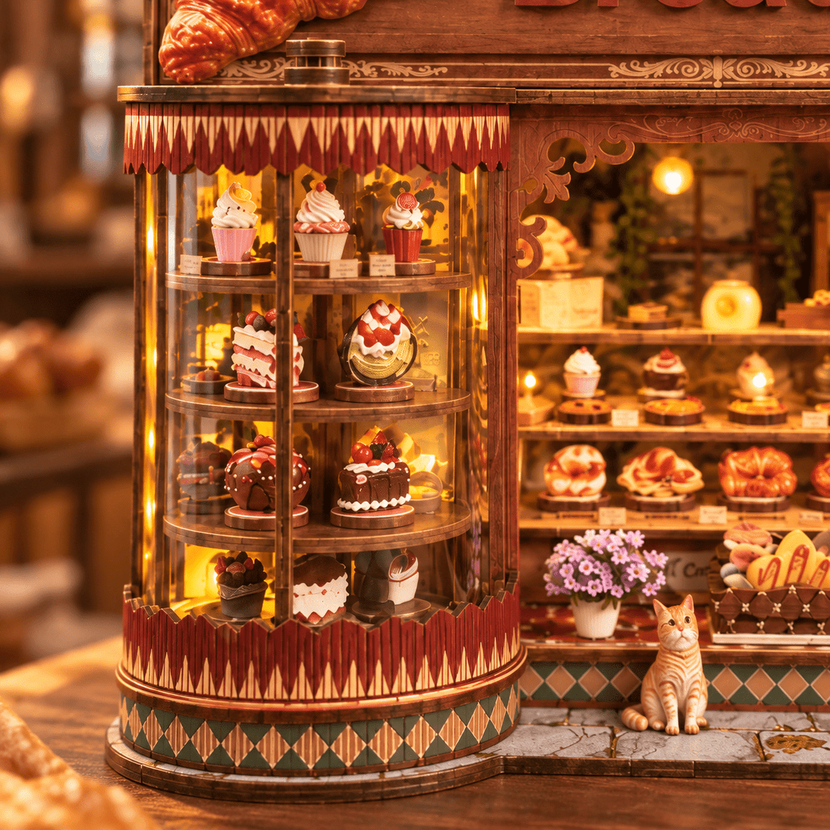 Corner Croissant Bread Shop DIY Miniature Model Kit