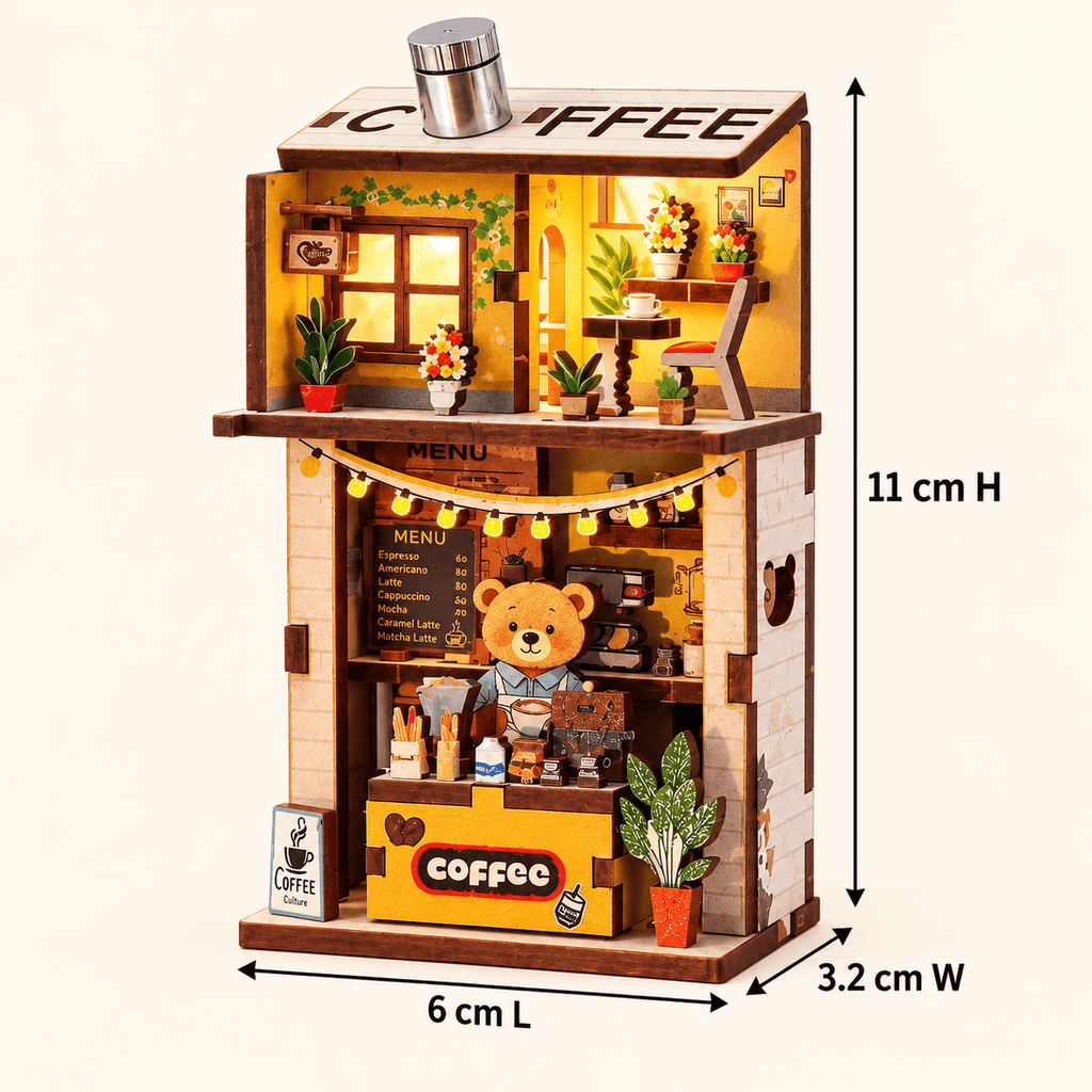 Cozy Bear Café DIY Miniature Model Kit