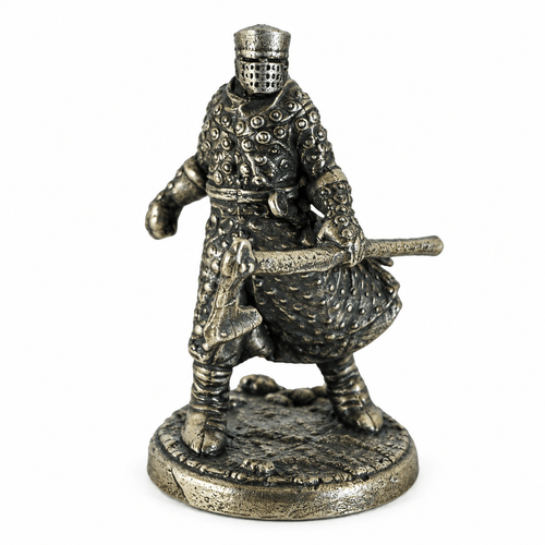 Dark Fantasy Armoured Knights – Set of 6 White Brass Miniatures