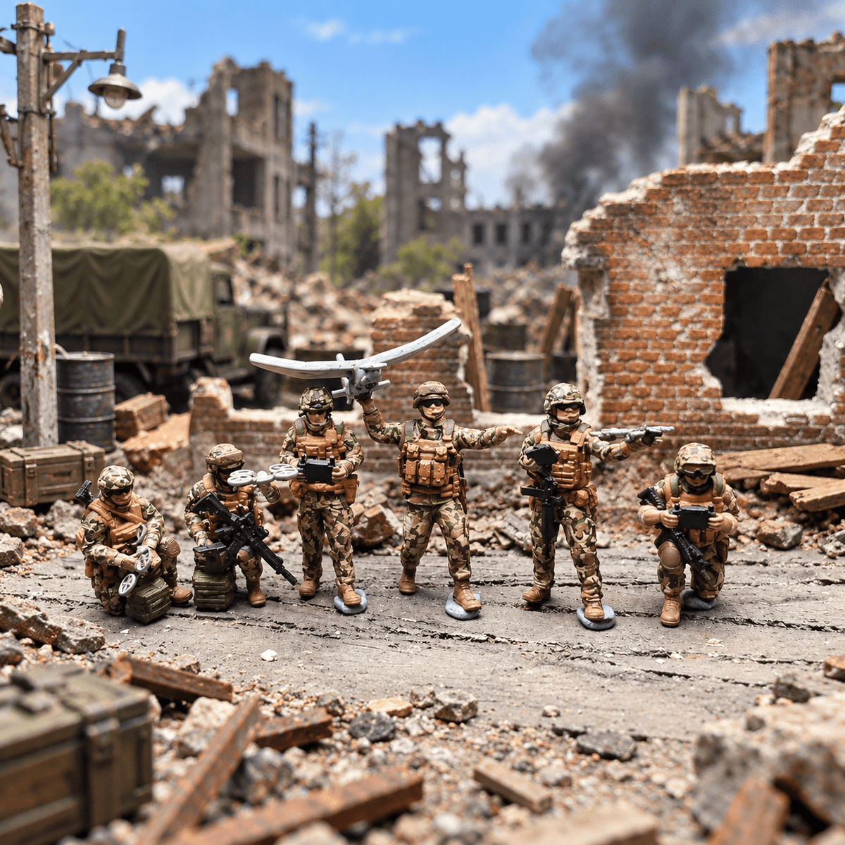 Drone Squad – Set of 6 Modern Soldier Miniatures