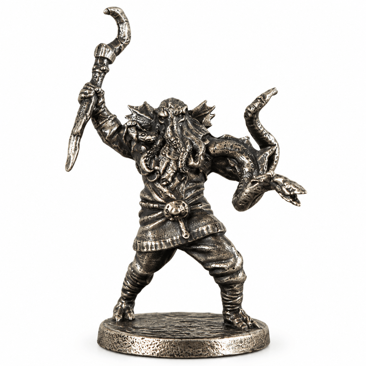 Eldritch Tentacle Warriors – Set of 2 White Brass Miniatures