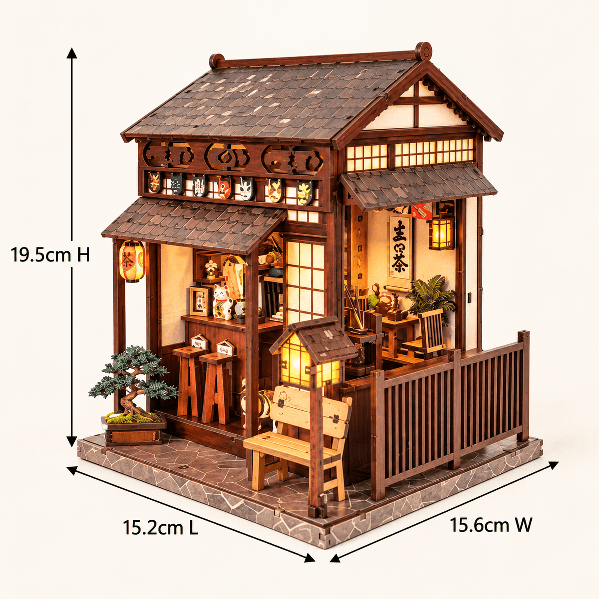 Falling Cherry Tea Pavilion DIY Miniature Model Kit