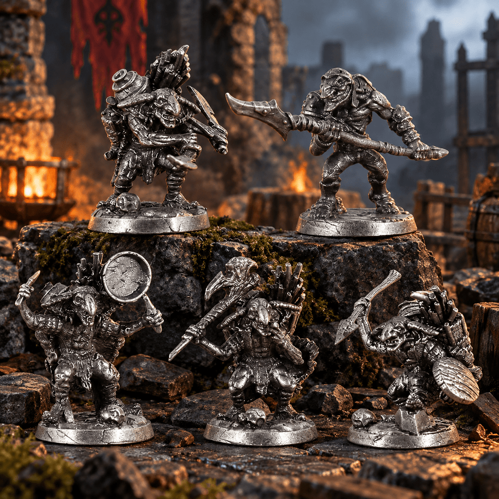 Fantasy Beastfolk Adventurers – Set of 5 Miniature Figures