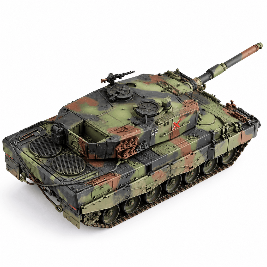 German Leopard 2A4 Tank – 1/72 Scale Three-Colour Camouflage Finished Model